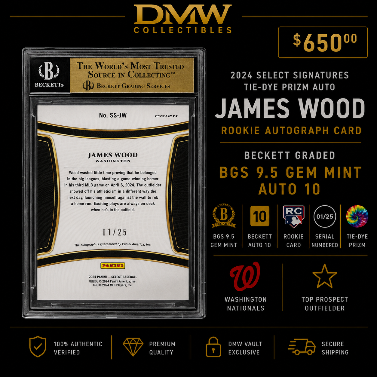 2024 Select Signatures Tie-Dye Prizm Auto James Wood