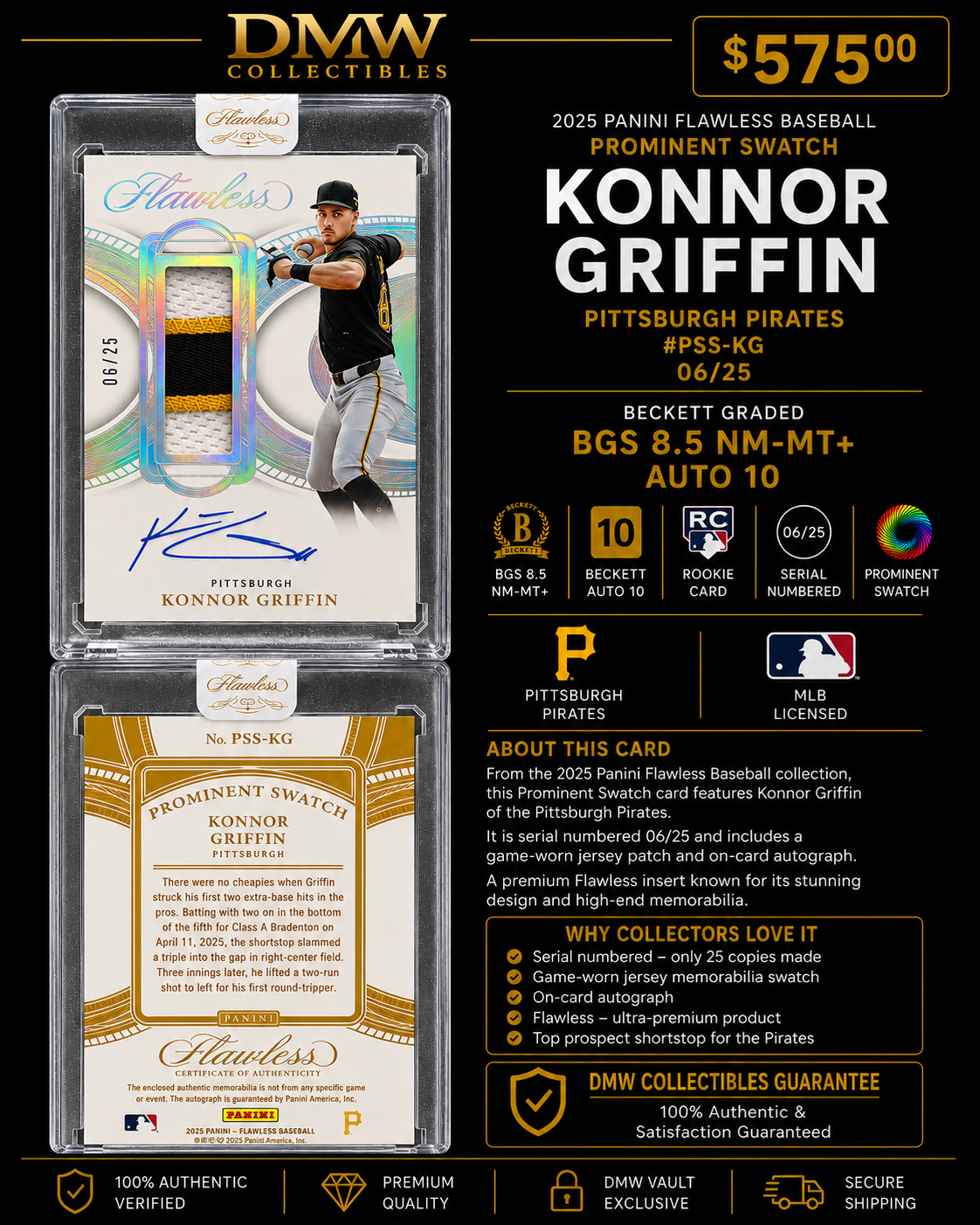2025 Panini Flawless Baseball Konnor Griffin