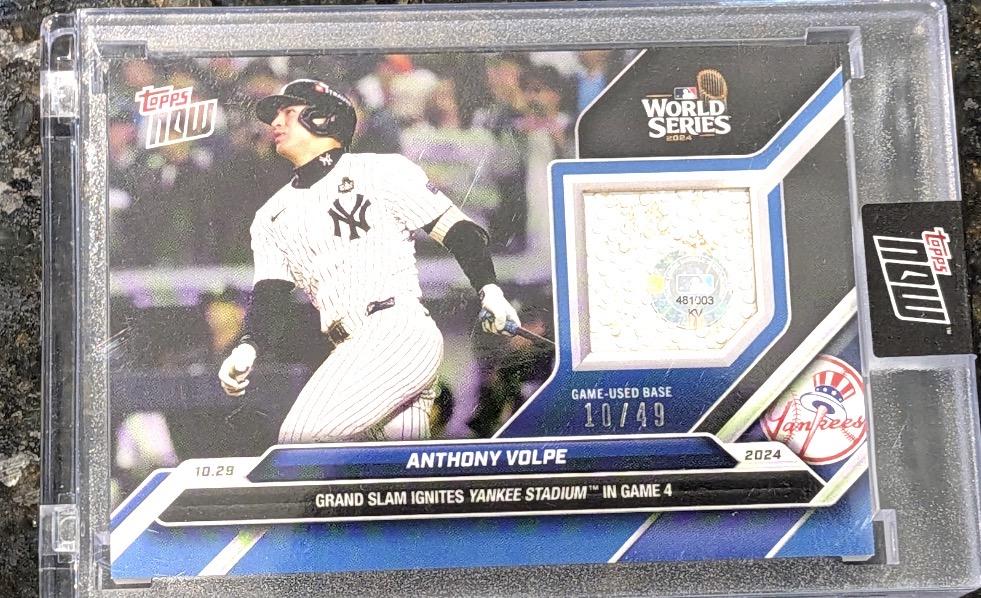 2024 Topps Now #874C Anthony Volpe Relics Blue #/49