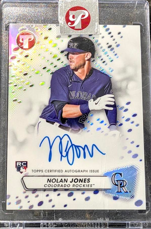 2023 Topps Pristine #PA-NJ Nolan Jones Pristine Autographs Pristine Refractor
