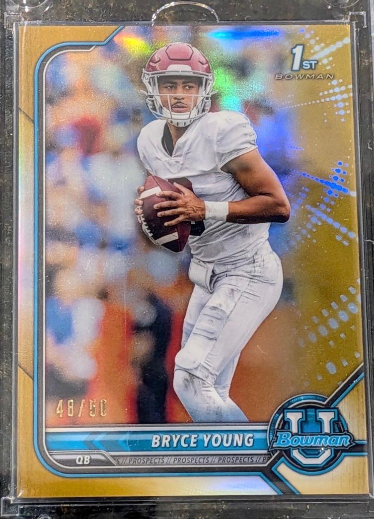 2021-22 Bowman University #4 Bryce Young Chrome Refractors #/50