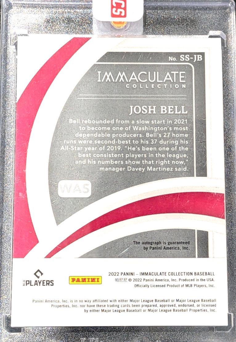 2022 Panini Immaculate Collection #SS-JB Josh Bell shadow /5