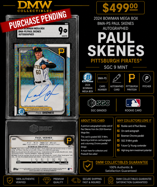 2024 Bowman Mega Box Paul Skenes Auto SGC 9