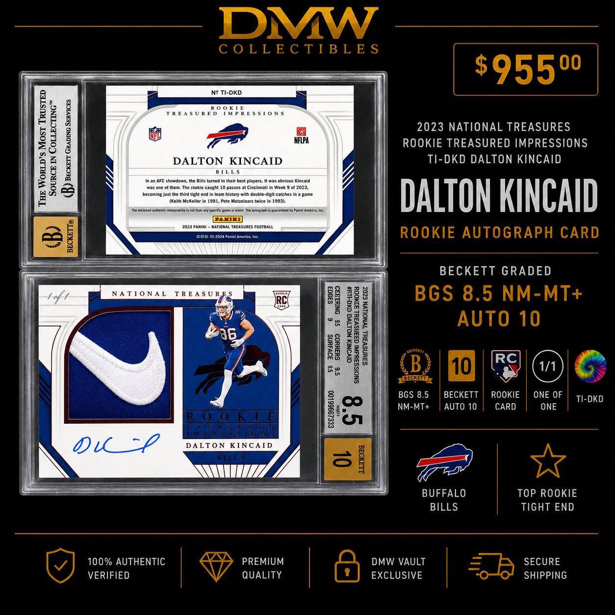 2023 Panini National Treasures Dalton Kincaid