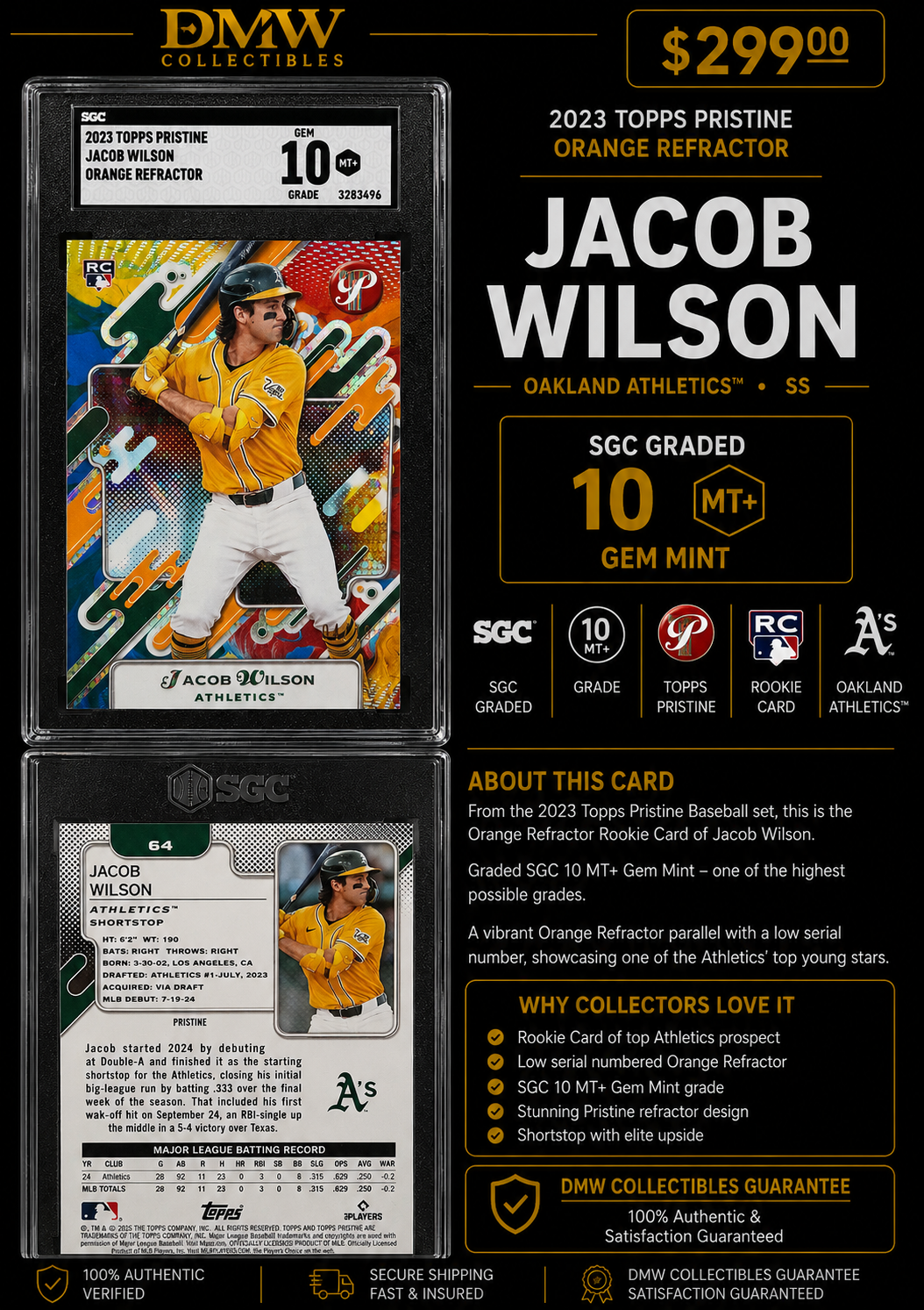 2025 Topps Pristine Jacob Wilson