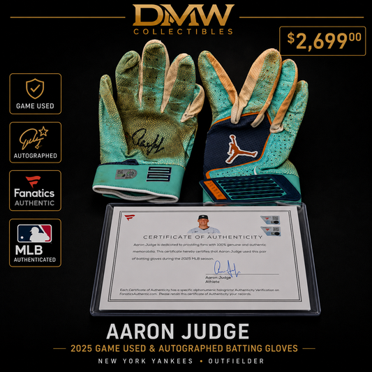 Aaron Judge Game-Used & Autographed Batting Gloves